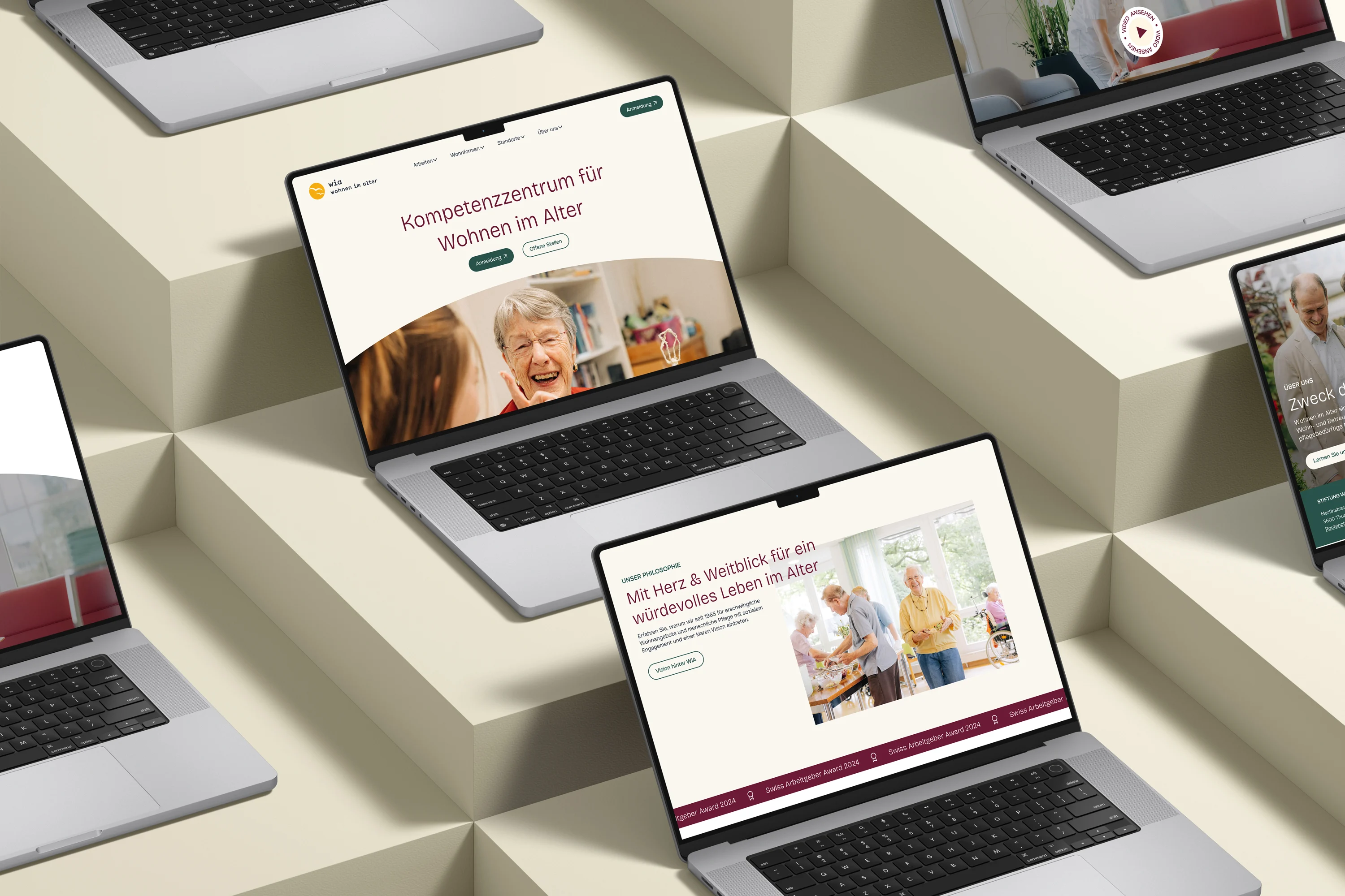 Desktopansicht WiA Website