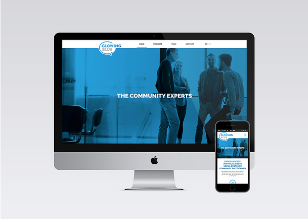 WordPress Corporate-Website Glowing Blue
