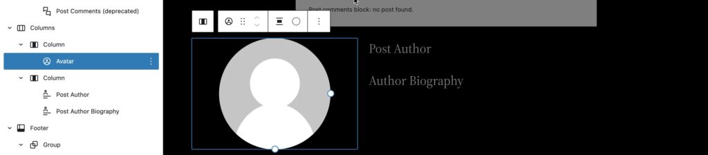 WordPress 6.0 - Autor Biografie und Avatar Block